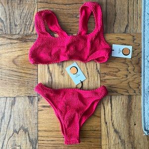 Tropic of C - Scorpio Suit in Hot Pink - Top in S/Bottom in XS